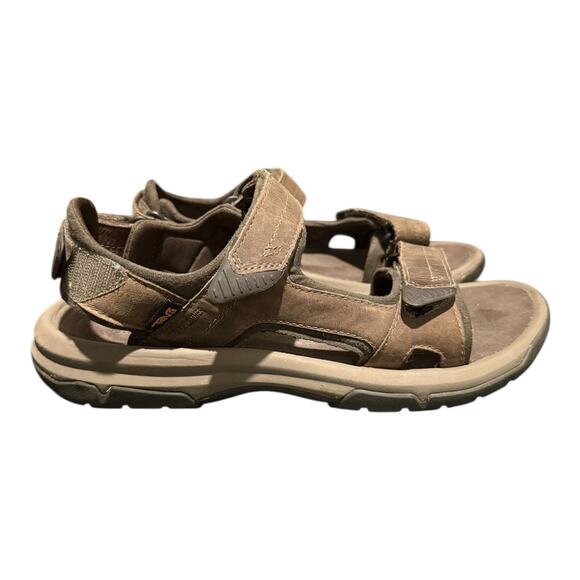 Teva Men’s Langdon Walnut Leather Upper Active Sandals Size 9 Trail Hinking main image 7